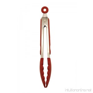 Starfrit 093290-006-0000 Silicone and Stainless Steel Tongs 9-Inch Red - B00D6CMSYU